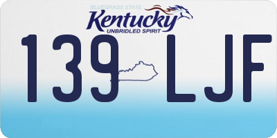 KY license plate 139LJF