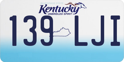 KY license plate 139LJI