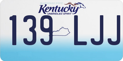 KY license plate 139LJJ