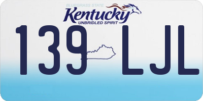 KY license plate 139LJL