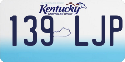 KY license plate 139LJP