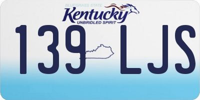 KY license plate 139LJS