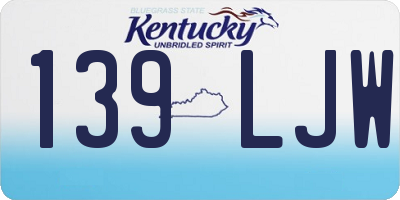 KY license plate 139LJW