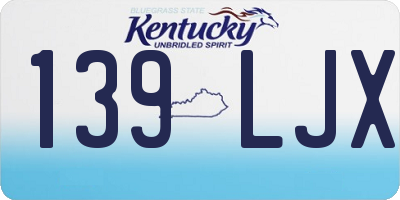KY license plate 139LJX