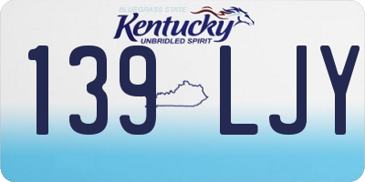 KY license plate 139LJY