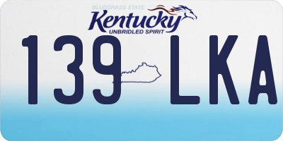 KY license plate 139LKA