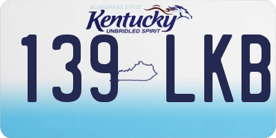 KY license plate 139LKB