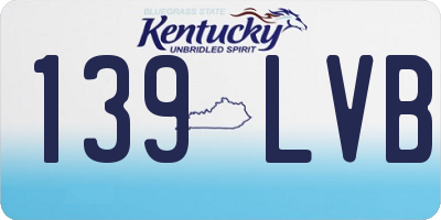 KY license plate 139LVB
