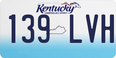 KY license plate 139LVH