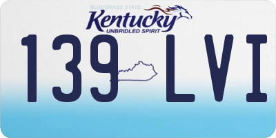 KY license plate 139LVI
