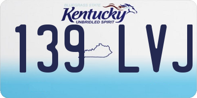 KY license plate 139LVJ