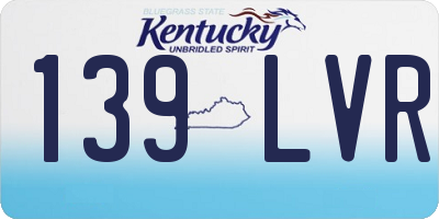 KY license plate 139LVR
