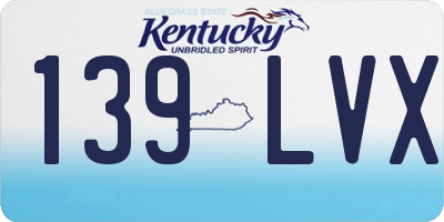 KY license plate 139LVX