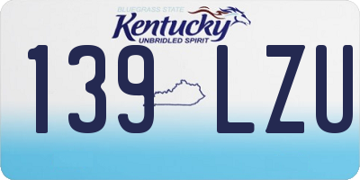 KY license plate 139LZU