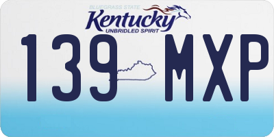 KY license plate 139MXP