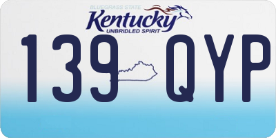 KY license plate 139QYP
