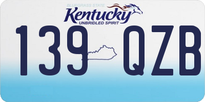 KY license plate 139QZB