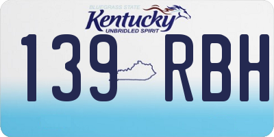 KY license plate 139RBH