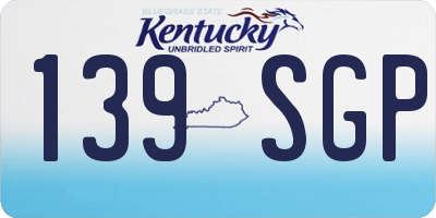 KY license plate 139SGP