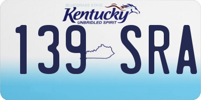 KY license plate 139SRA