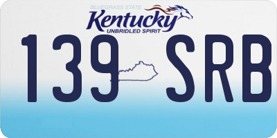 KY license plate 139SRB