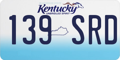 KY license plate 139SRD