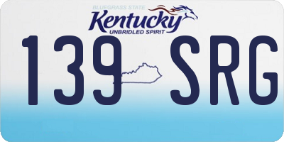 KY license plate 139SRG