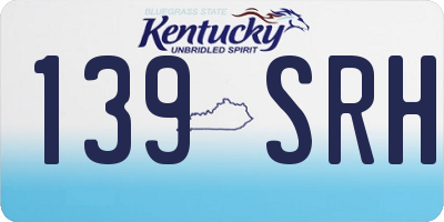 KY license plate 139SRH