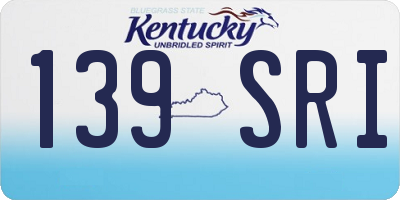 KY license plate 139SRI