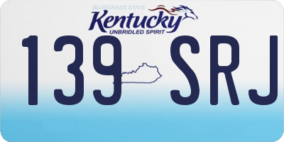 KY license plate 139SRJ