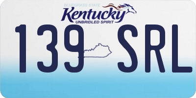 KY license plate 139SRL