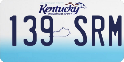 KY license plate 139SRM