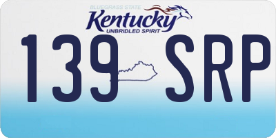 KY license plate 139SRP