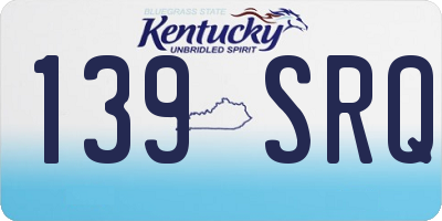 KY license plate 139SRQ