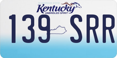 KY license plate 139SRR