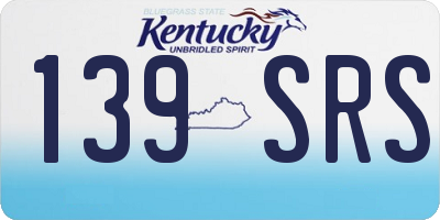 KY license plate 139SRS