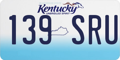 KY license plate 139SRU