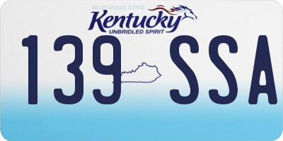 KY license plate 139SSA