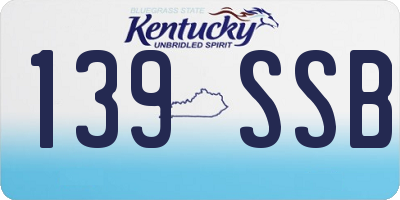 KY license plate 139SSB