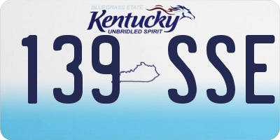 KY license plate 139SSE