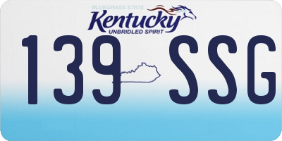 KY license plate 139SSG