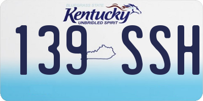 KY license plate 139SSH