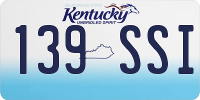 KY license plate 139SSI