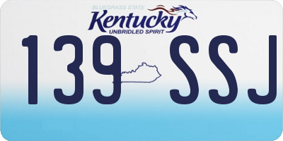 KY license plate 139SSJ