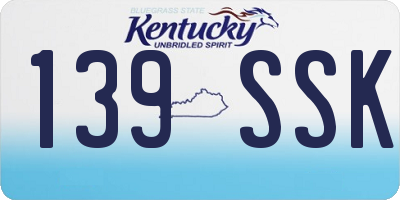 KY license plate 139SSK