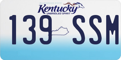KY license plate 139SSM