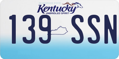 KY license plate 139SSN
