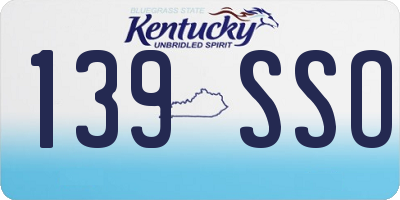 KY license plate 139SSO