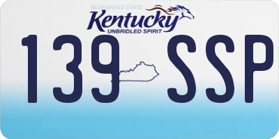 KY license plate 139SSP
