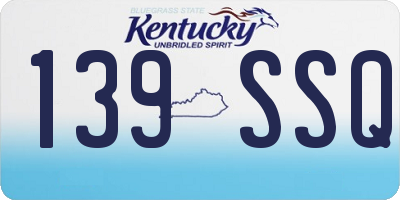 KY license plate 139SSQ